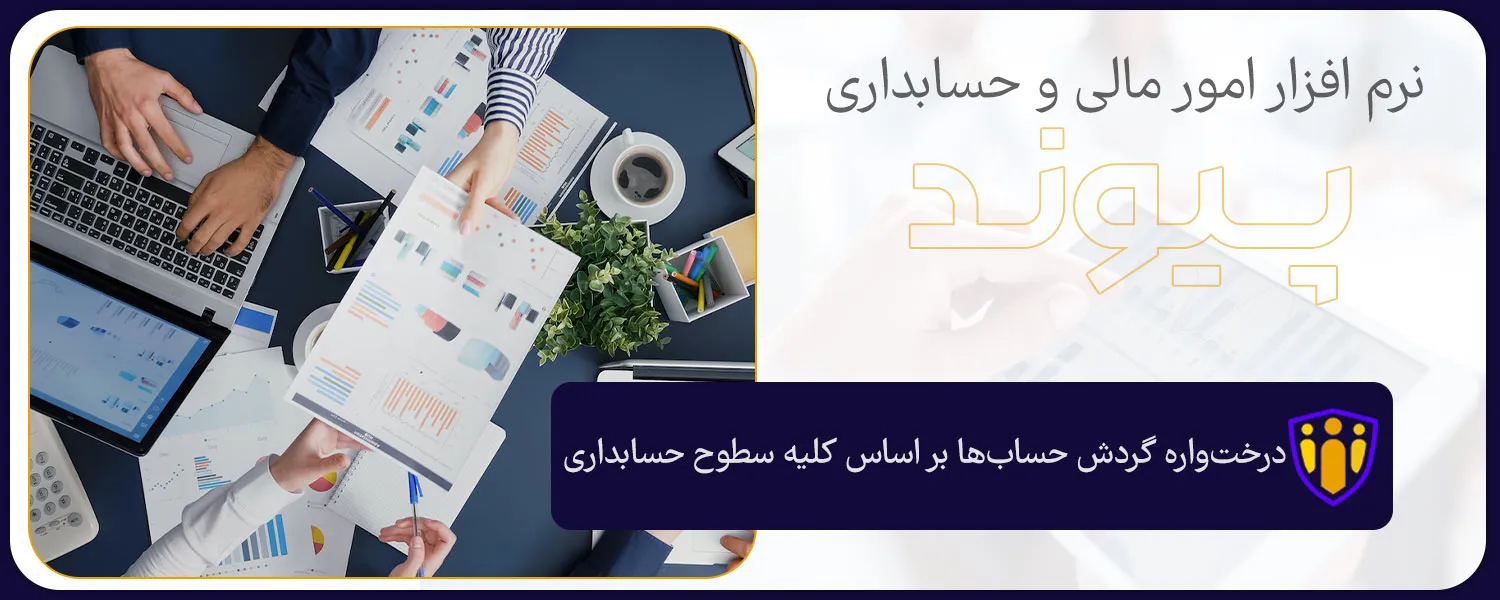 درخت‌واره گردش حساب‌ها بر اساس کلیه سطوح حسابداری